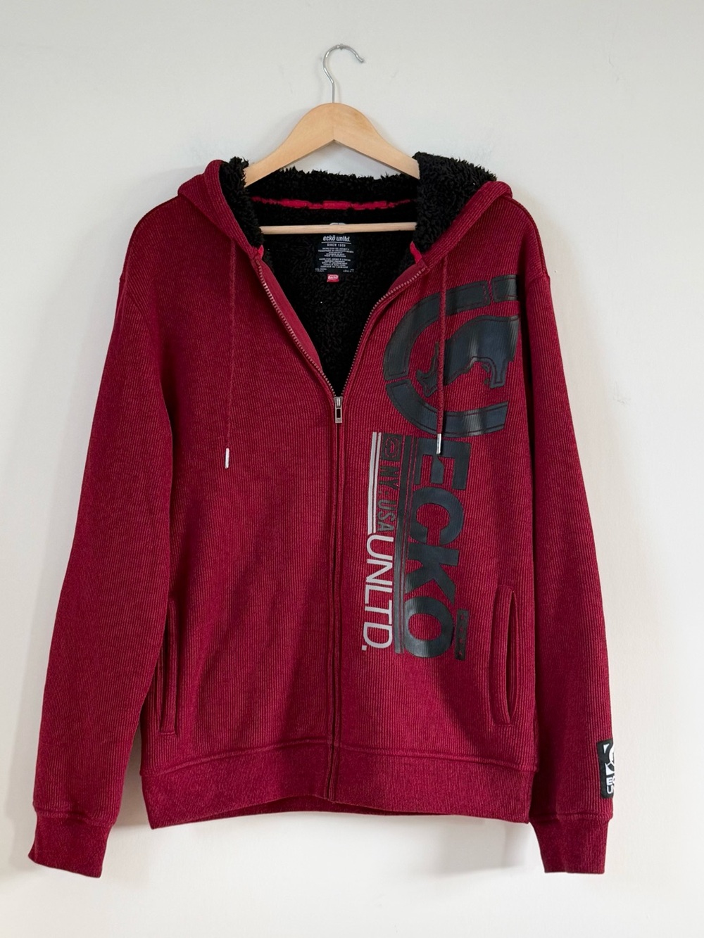 š„ Vintage Y2K EckÅ Unltd. Full-Zip Fleece Sherpa Hoodie š„